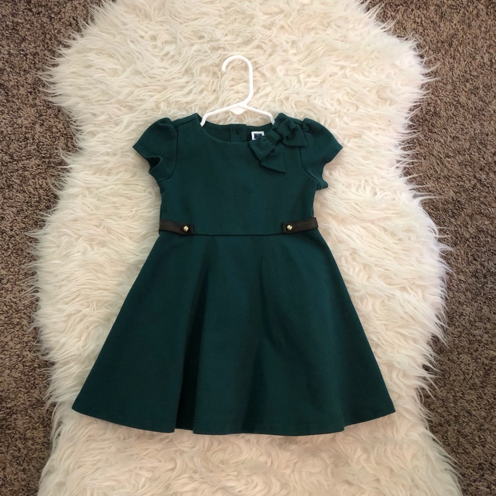 Hunter green Janie and Jack dress